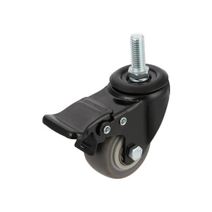 2 Inch Tpr <b>Caster</b> <b>Wheel</b> With Screw Brake And Side Brake Swivel Industrial Furniture <b>Casters</b> Plain Bearing - Product Image 4