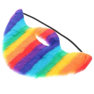 Đảng giả vải sống động như thật râu nhân tạo thực tế bên cầu vồng vui giả ria mép - Product Image 6