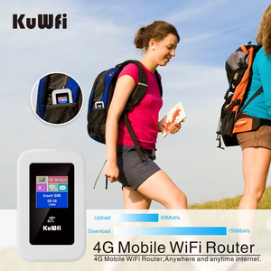 USA Tốt Nhất Người Bán Kuwfi 150Mbps Xách Tay 4G Di Động Hotspot Router Du Lịch Thiết Bị <span class=keywords><strong>Wifi</strong></span> Với 2100MAh Pin Hỗ Trợ 5G & 3G - Product Image 2