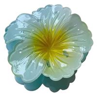 8cm petit oeuf fleur griffes de cheveux en plastique pour les femmes frange latérale requin pince Bauhinia accessoire décoration de cheveux pour les filles