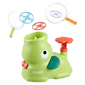 Venta caliente Flying Outdoor Kid Game Flying UFO Disc Saucer Launcher Toy Led Elefante Mariposa Catching Game Rocket Launcher Toy