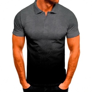 เสื้อโปโลผู้ชายผ้าคอตตอนเสื้อกอล์ฟระบายอากาศออกแบบเองได้ - Product Image 3