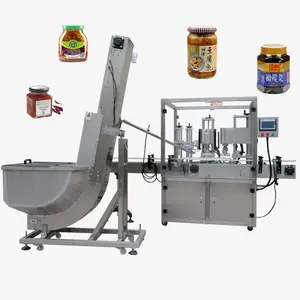SanPong automatic double screwing heads servo capping packaging machine for jar bottles