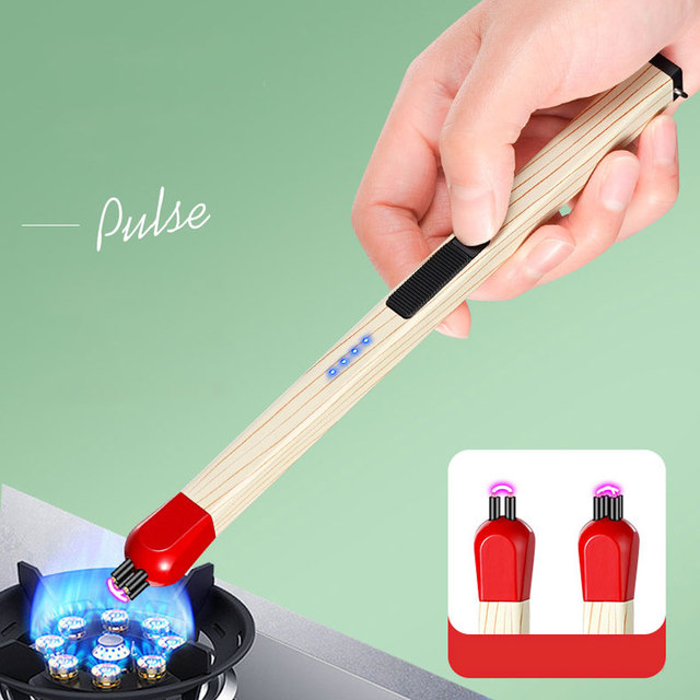 Kitchen Electric Lighter with Arc USB Rechargeable Windproof BBQ Lighter for Grill Candle Camping Cooking