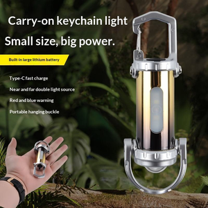 Mini <b>LED</b> Camping Lantern Keychain <b>Light</b>, <b>USB</b> Rechargeable Portable Emergency <b>Light</b>, <b>LED</b> Flashlight for Camping Hiking - Product Image 5