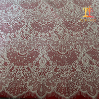 Nouvel arrivage : Tissu en dentelle de tulle brodé fantaisie en nylon chimique écologique, style français, perlé, pour mariée XM-FL0261