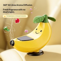 Nouvel Ornement Créatif d'Aromathérapie Solaire pour Voiture en Forme de Banane Balançante, Décoration Intérieure