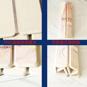 แผ่นรองอาบน้ำดินไดอะตอมเมียร์ รูปทรงสี่เหลี่ยมผืนผ้า ลายพืช ดูดซับน้ำ แห้งเร็ว สไตล์จีนใหม่ พับเก็บได้ ใช้ปูหน้าประตูห้องน้ำ - Product Image 4