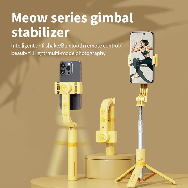 KT08 Selfie Stick Handheld Tripod Stand with Wireless Remote Control for Phone Video