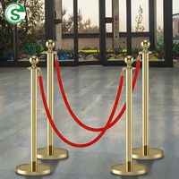 Barrière de gestion de file d'attente en acier inoxydable avec corde de couleur personnalisée pour hall d'exposition et banque