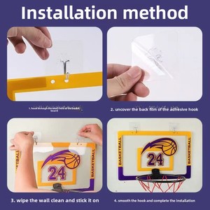 <span class=keywords><strong>Panier</strong></span> de <span class=keywords><strong>basket</strong></span> intérieur pliable avec <span class=keywords><strong>panier</strong></span> monté gratuit Porte en plastique pour enfants Cadre de tir pour salle de sport - Product Image 3