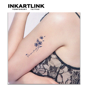 INKARTLINK - Pegatinas de Tatuajes Temporales para el Cuerpo, Diseño de Flores y Frases, Resistentes al Agua, Ecológicas, Duran 15 Días, Paquete al por Mayor - Product Image 1