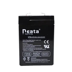 Battery Recharger And Battery 6 Volt Rechargeable Lead Acid Battery 6v4ah For Emergency Lighting