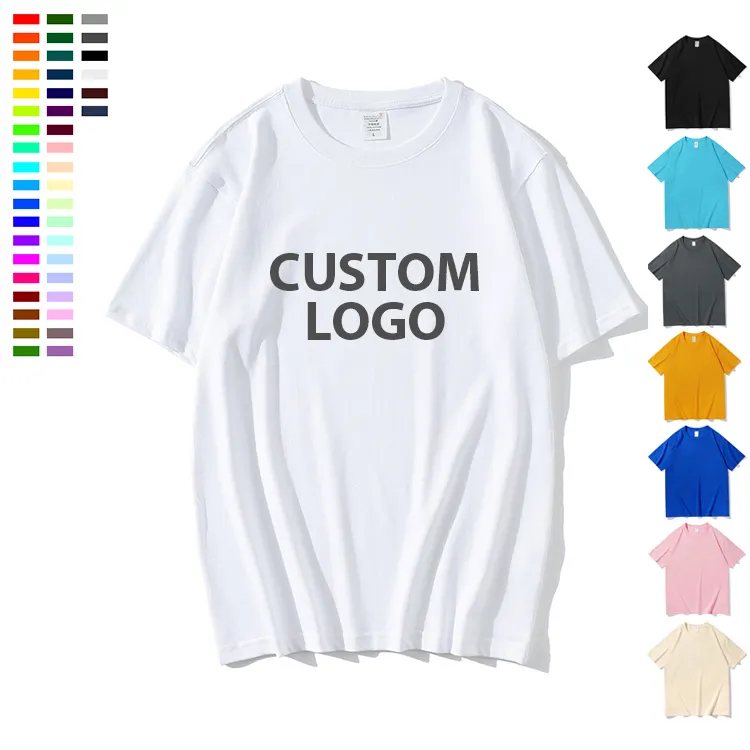 Cheap Manufacture Blank Round Crew Neck Coton Heavyweight Thick Summer Oversize Unisex T-Shirt T Shirt Tshirt Tee For Man Woman