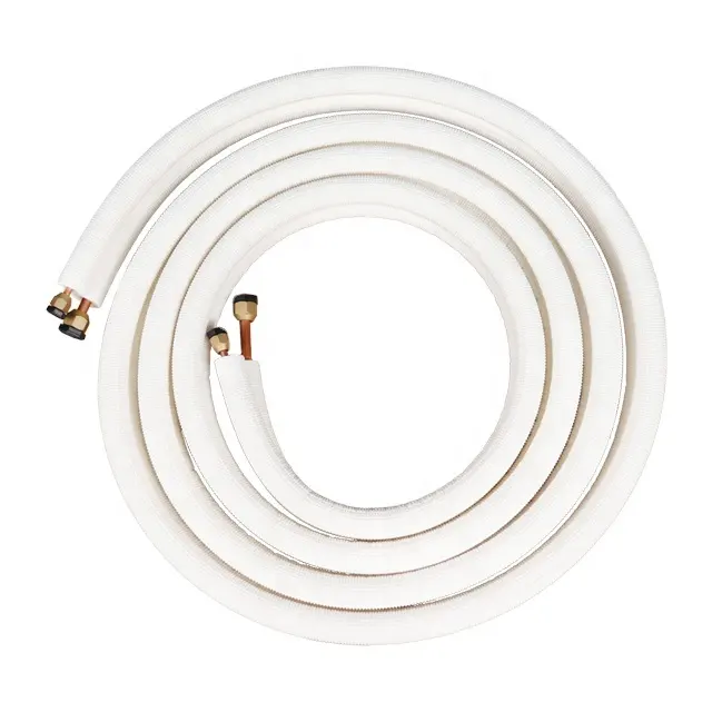 Most Selling Products coil tube 1/4+3/8 insulated copper pipe for air conditioning ac copper coil line set air conditioning pipe