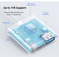 Lecteur de cartes OTG pour iPhone OEM/ODM, adaptateur 2-en-1 SD/TF, transfert haute vitesse pour photos et vidéos