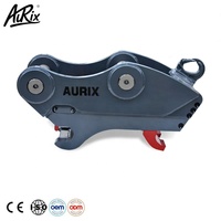 Attache rapide hydraulique AURIX-A pour mini-excavatrices de 1,5 tonne, JCB 3CX, Komatsu PC70-8, AGT QNT50R, Kubota Digger Tone 349, KX71-3