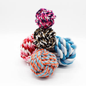 Pabrikan Mainan Bola Tali Warna Campur Kecil Besar untuk Anjing Permainan Lucu - Product Image 5
