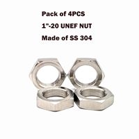 Mur Baut Stainless Steel SS304 1-20 UNEF HEX NUT Seri Nasional Terpadu Ekstra Halus Tipe B