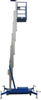 Échelle hydraulique verticale portative petit ascenseur simple d'alliage d'aluminium de double mât ascenseur d'homme électrique de mât de 6-12m