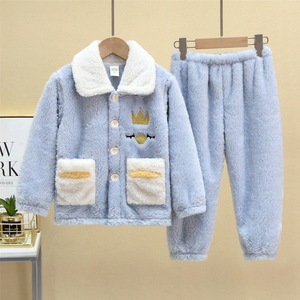 Nuevos Pijamas de Franela para Niños - Ropa de Casa de Felpa de Coral de Doble Cara para Niños y Niñas - Product Image 6