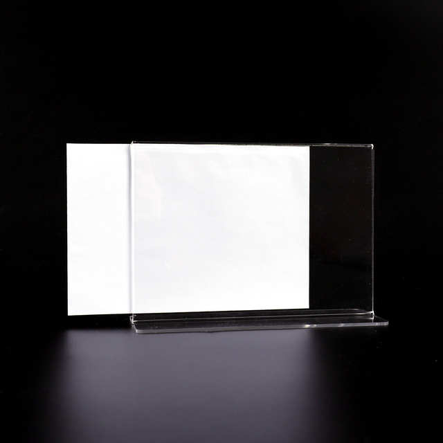 A6 Landscape Acrylic Poster Restaurant Menu Holder Lean to Perspex Leaflet Display Stands Horizontal