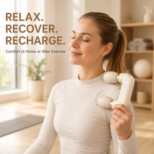 Pistolet de massage sans fil à double tête en U, moteur sans balais, 12 vitesses, batterie 2500 mAh pour la relaxation des muscles du cou et du dos - Product Image 3