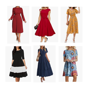 Vestidos de Algodón para Mujer al por Mayor, Moda Casual, Sexy, Primavera-Verano, Estilos Estampados de Alta Calidad, MOQ Bajo, Ropa en Stock - Product Image 1