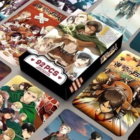 Tarjetas Lomo de Anime, 92 Piezas, Haikyuu, Ataque a los Titanes, Dragon Ball, Naruto, Tarjetas con Fotos de Dibujos Animados Impresas, Colección de Regalo para Fanáticos del Anime