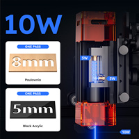 Máquina de Grabado Láser de Diodo de 10W para Escritorio, para Acrílico, Piedra, Madera, MDF, Cuero - Tallado y Corte CNC