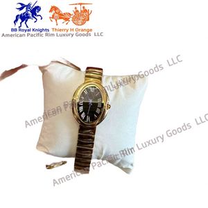 Montres de luxe pour femmes, étanches, cadeau pour petite amie, mode décontractée, montres-bracelets en acier inoxydable à quartz pour femmes, cartiers. - Product Image 3