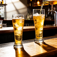 Verre à bière personnalisé Pint – Design minimaliste européen classique, grande capacité, réutilisable et durable pour les fêtes