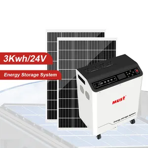 MUST USA南米米国フルハウスUPSホーム2kw3kva5kvオフグリッドソーラーパワーホームオールインワンPVシステム3000wLifepo4ハイブリッド