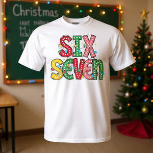 Camiseta Six Seven 67 con meme navideño para profesores para mujer - Product Image 3