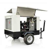 Compresseur d'air à vis portable monophasé à refroidissement par huile pour l'exploitation minière et le forage de puits d'eau, 117 psi, entraînement diesel, 5 m³/min, 41 kW