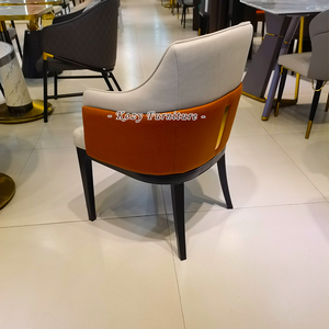 Sedia da Ristorante Moderna e Lussuosa, Arredamento per Sala da Pranzo, <span class=keywords><strong>Sedie</strong></span> da Pranzo <span class=keywords><strong>con</strong></span> Gambe Dorate in Velluto o Ecopelle - Product Image 3