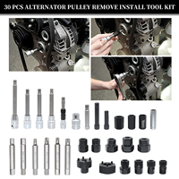 30 pièces Kit de réparation en acier outil d'installation de retrait de poulie d'alternateur pour VW Audi Ford BMW Benz Volvo GM pour véhicules Toyota Buick