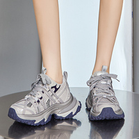 Nouvelles Chaussures de Sport Hiver 2026 pour Femme – Style Rétro Tendance, Respirantes en Maille, Légères, Rehaussantes, Semelle Épaisse et Souple pour la Marche