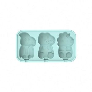 Moule à glace en silicone en forme de voiture dinosaure, réutilisable, portable, de qualité alimentaire, pour bâtonnets glacés, durable, avec logo imprimé, pour congélateur - Product Image 3