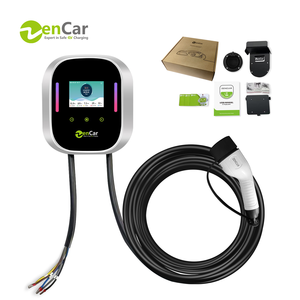 Chargeur mural de type 2 22 kW avec application Wifi intelligente, station de recharge pour véhicules électriques 32 A, Zencar <span class=keywords><strong>WPro</strong></span> IEC 62196 Wallbox, câble de recharge pour véhicules électriques de 5 mètres - Product Image 1