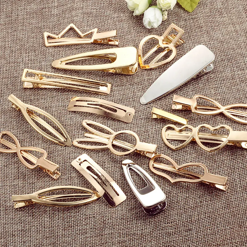 Fashion Alligator Hairgrips Gold Mold Diy Jewellery Craft Pin Barrettes Plain Crown Hairclips Hair Accessories Women Hair Clips