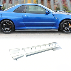 Faldones laterales de fibra de vidrio estilo OE para Nissan Skyline R34 GTR 1998-2002 - Product Image 2