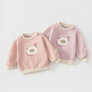 Sweat-shirt mignon pour bébé en forme de mouton <span class=keywords><strong>YoYo</strong></span> avec boutons-pression sur les épaules pour un enfouissement facile - Product Image 1