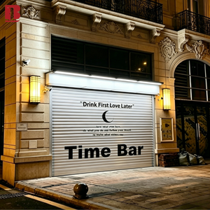 Porte à enroulement en aluminium Bolang, portes en aluminium sur mesure, motif personnalisé, sécurité, insonorisation, isolation, <span class=keywords><strong>automatique</strong></span>, enroulable, pour commerce - Product Image 1