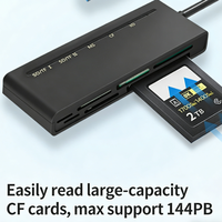 Lector de Tarjetas USB Tipo C 7 en 1, Universal, para Tarjetas CF, SD, TF, XD, MS, 5Gbps, con Indicador LED, Venta al Por Mayor