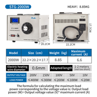 STG-2000VA d'usine entièrement automatique 50Hz courant alternatif 220V stabilisateur de cuivre régulateur de tension de retour monophasé pour un usage domestique