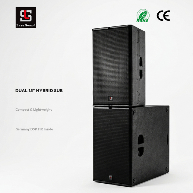 LS-B300 15 Inch Dual 2400W Active/Passive Wooden Subwoofer pa Speaker Professional Audio Sound System for Outdoor Concerts