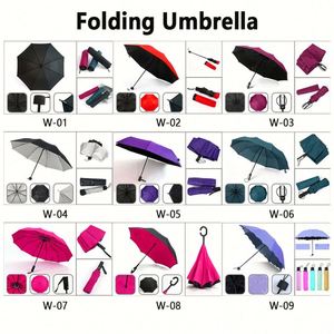 Fully Automatic Folding UV Protect <b>Umbrella</b> Sturdy Large Travel Portable Paraguas Rainy C Shape Ring Buckle Reverse <b>Umbrella</b> - Product Image 5