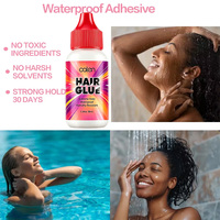 Colle capillaire liquide à forte tenue, imperméable, naturelle, à base de plantes, en PU, format voyage, pour extensions de cheveux, marque privée, outil d'extension de dentelle - Vente chaude