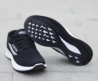 Chaussures décontractées confortables pour hommes, style nouveau, à lacets, respirantes, antidérapantes, en PU + caoutchouc, pour la marche en plein air, la course à pied, printemps, été, automne